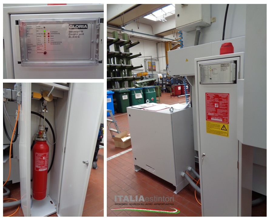 Impianti antincendio GLORIA 2L-230-C per macchine ad elettroerosione: Italia Estintori è linstallatore ufficiale per lItalia