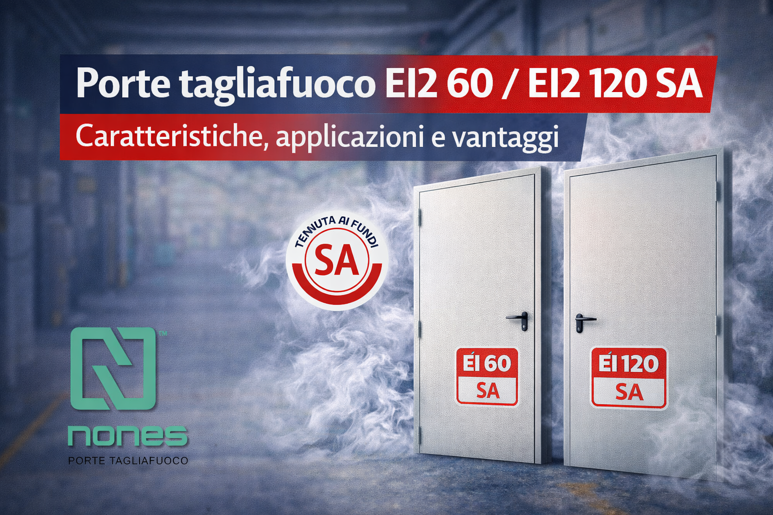 Porte tagliafuoco EI2 60 / EI2 120 SA: caratteristiche, applicazioni e vantaggi